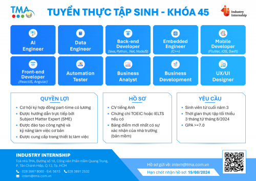 Tuyen dung Thuc tap sinh khoa 45